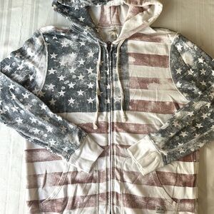 Rare 2000’s Denim & Supply Ralph Lauren USA Flag Zip Up Jacket Sz Large